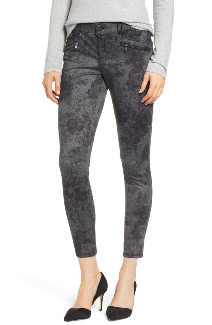 Women's Wit & Wisdom Ab-solution Floral Ponte Ankle Pants