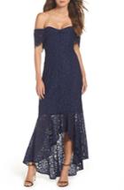 Women's Shoshanna Vanowen Lace Off The Shoulder Gown