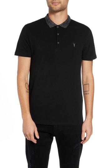 Men's Allsaints Baytown Slim Fit Polo - Black