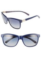 Women's Tory Burch 57mm Gradient Sunglasses - Navy/ Blue Zig Zag