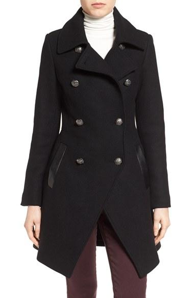 Women's Trina Turk Wool Blend Military Coat