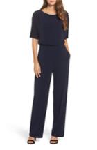 Women's Vince Camuto Crepe Split Sleeve Jumpsuit - Blue