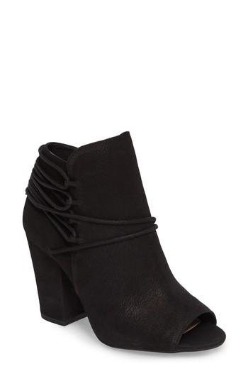 Women's Jessica Simpson Remni Peep Toe Bootie M - Black