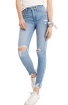 Women's Madewell Curvy High Waist Distressed Hem Skinny Jeans