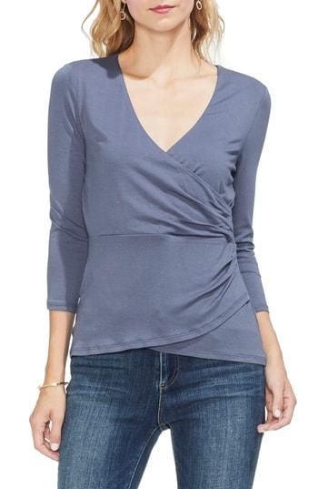 Women's Vince Camuto Faux Wrap Top - Blue