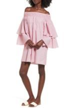 Women's Soprano Ruffle Off The Shoulder Dress - Red