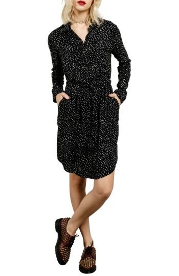 Women's Volcoom Throwin Down Print Shirtdress - Black
