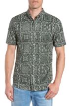 Men's Reyn Spooner Lahaina Sailor Tailored Fit Sport Shirt, Size - White