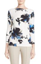 Women's St. John Collection Painted Oleander Jersey Tee