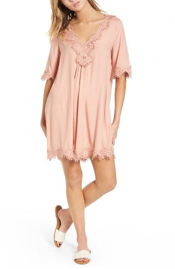 Women's Hinge Lace Trim Shift Dress