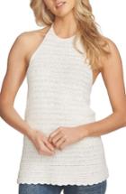 Women's 1.state Crochet Halter Top, Size - White