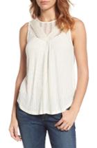 Women's Lucky Brand Lace Yoke Tank - White