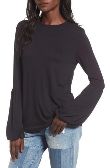 Women's Sun & Shadow Blouson Top - Black