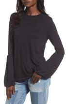 Women's Sun & Shadow Blouson Top - Black