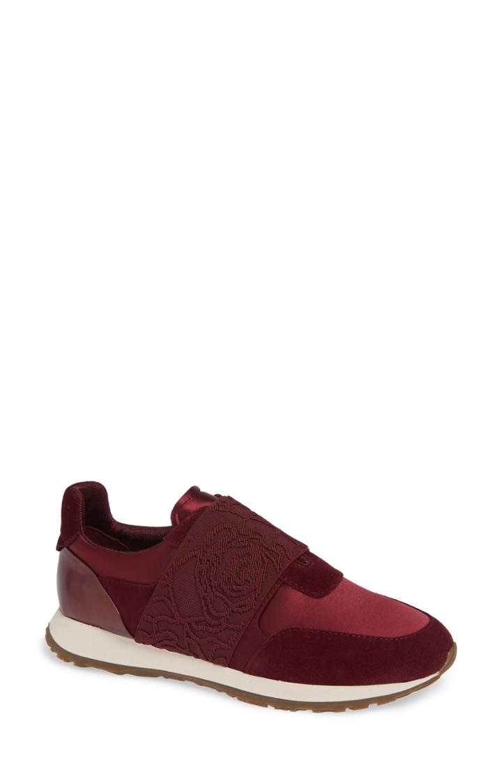 Women's Taryn Rose Carson Slip On Sneaker .5 M - Red