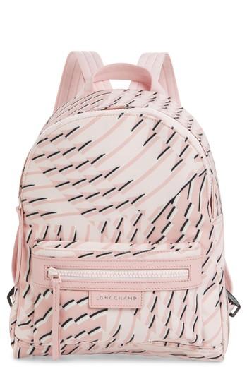 Longchamp Small Le Pliage Neo Print Backpack - Pink