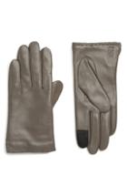 Women's Frye Nora Whipstitch Lambskin Leather Touchscreen Gloves - Grey