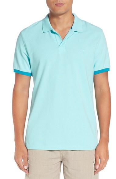 Men's Vilebrequin Logo Pique Polo, Size - Blue