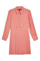 Women's Topshop Pleated Shirtdress Us (fits Like 0) - Pink