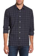 Men's Billy Reid John T Standard Fit Plaid Sport Shirt, Size - Grey