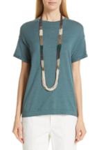 Women's Brunello Cucinelli Metallic Cashmere Blend Sweater - Blue