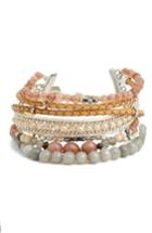 Women's Nakamol Design Leather Beaded Cuff