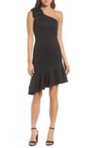 Women's Eliza J One-shoulder Asymmetric Dress - Black