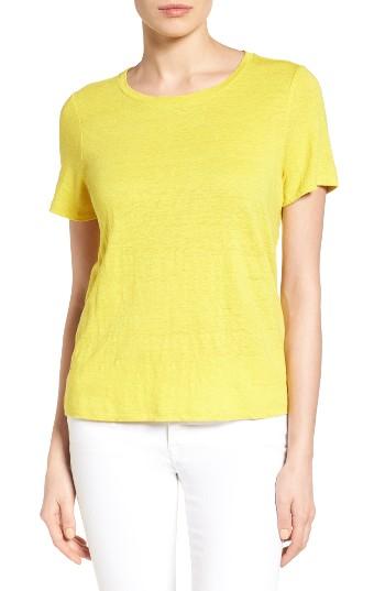 Women's Eileen Fisher Organic Linen Tee - Yellow