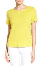 Women's Eileen Fisher Organic Linen Tee - Yellow