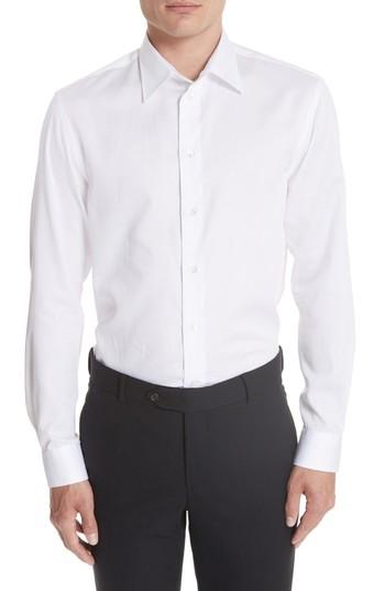 Men's Emporio Armani Slim Fit Solid Dress Shirt - White