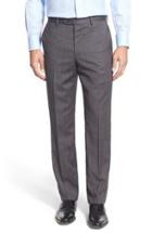 Men's John W. Nordstrom Flat Front Solid Wool Trousers - Black