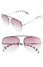 Women's Tommy Hilfiger Gigi 59mm Gradient Lens Brow Bar Navigator Sunglasses - Light Gold/ Pink Gradient