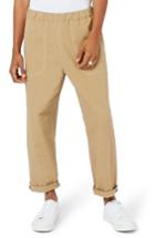 Men's Topman Ltd Collection Roll Hem Elastic Waist Chinos - Beige
