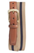 Men's Torino Belts European Surcingle Belt - Camel/ Navy