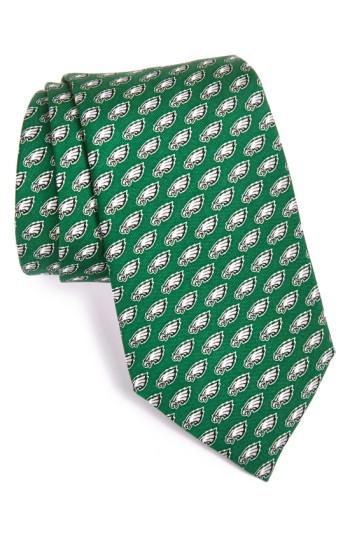 Men's Vineyard Vines 'philadelphia Eagles - Nfl' Woven Silk Tie, Size - Green