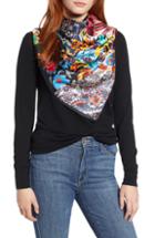 Women's Echo Fall Patchwork Square Silk Scarf