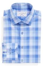 Men's Lorenzo Uomo Trim Fit Check Dress Shirt - 32/33 - Blue