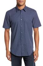 Men's Coastaoro Seaside Regular Fit Dot Print Sport Shirt - Blue