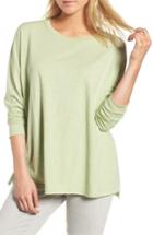 Women's Eileen Fisher Organic Cotton Knit Top, Size - Green