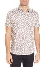 Men's Ted Baker London Tern Geo Print Sport Shirt (s) - White