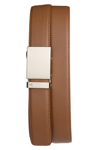 Men's Mission Belt 'steel' Leather Belt - Steel/ Tan