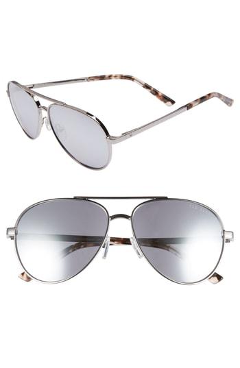 Women's Ted Baker London 58mm Aviator Sunglasses - Silver