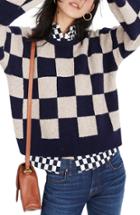 Women's Madewell Cardiff Checkerboard Sweater