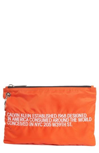Men's Calvin Klein 205w39nyc Established Small Zip Pouch - Orange