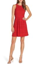 Women's Trina Trina Turk Keon Lace Fit & Flare Dress - Red