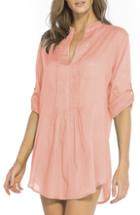 Women's Vix Swimwear Mini Pleat Cover-up Caftan - Pink