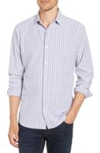 Men's Mizzen+main Herrera Slim Fit Plaid Performance Sport Shirt - Blue