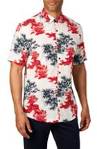 Men's 7 Diamonds Habanero Trim Fit Print Sport Shirt, Size - Red