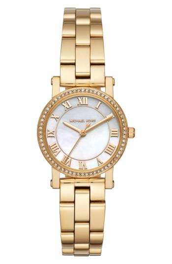 Women's Michael Kors Norie Pave Bracelet Watch, 28mm