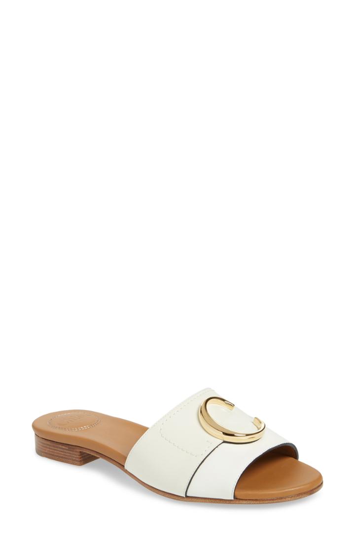 Women's Chloe Cstory Slide Sandal Us / 34eu - White